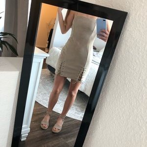 Suede tan dress
